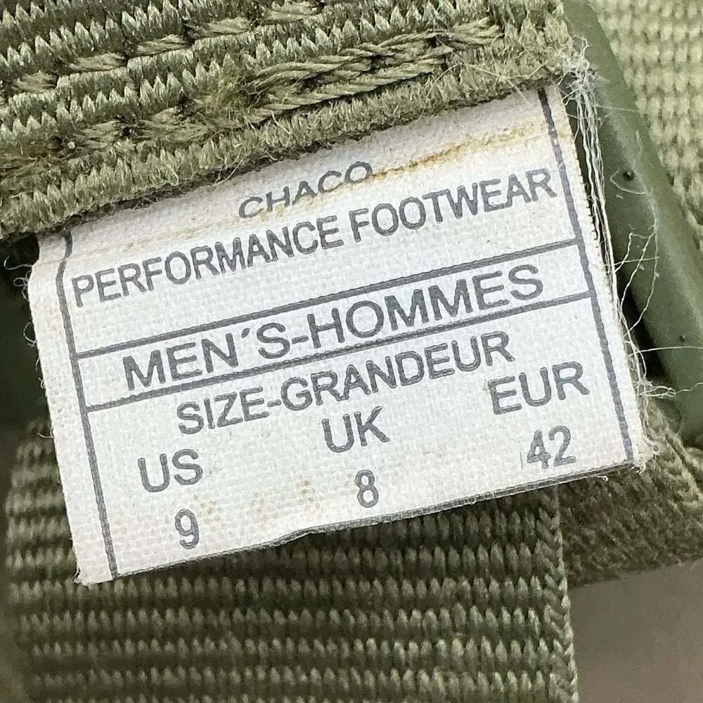 Chaco Men's Chillos Slide Sandals Olive Green Size 9 US
